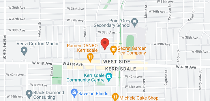 map of 1004 2165 W 40TH AVENUE